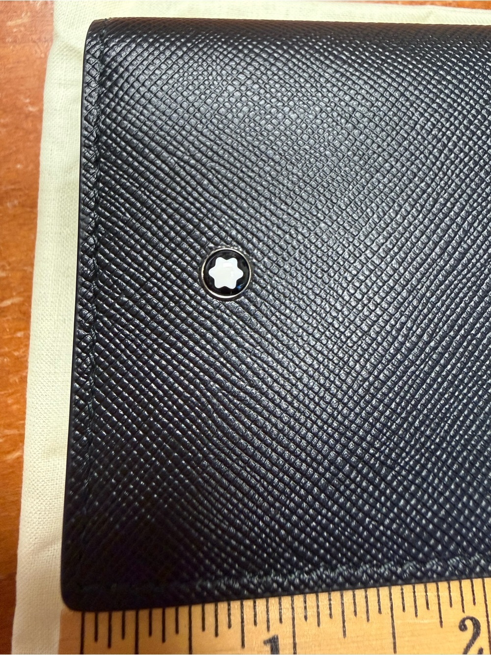Montblanc Black Textured Leather Card Holder